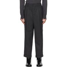 Ami Paris Men Trousers Ami Paris Carrot Fit Trousers - Dark Grey