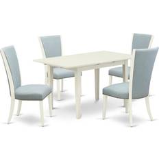 White dining table extendable Three Posts Gries Extendable White Dining Set 31.5x53.5" 5