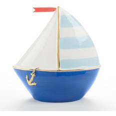 Interior Details Baby Aspen Sailboat Porcelain Bank Figurine