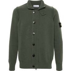 Cardigans Stone Island Men's Compass-Badge Cardigan in Green 8115547A3V0059