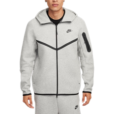 Mens nike black hoodie NIKE Tech Men's Full Zip Windrunner Hoodie - Dark Grey Heather/Black