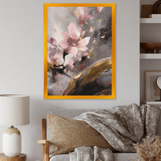 Red Framed Art Mercer41 Pnk Blushng Cherry Blossom Print 32.0 H x 24.0 W x 1.0 D Framed Art 24x32"