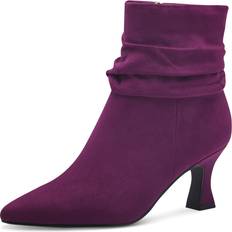 Purple Boots Marco Tozzi Stiefelette Geraffter Schaft Spitze Form 2-25327-43 - Violett