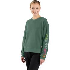 Carhartt Sweaters Carhartt Graphic Crew-Neck Long-Sleeve Sweatshirt for Ladies Frosted Balsam