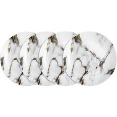 Dishes Prouna 4-Piece Marble Venice Fog Canape Plates - Grey Dinner Plate 4