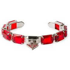 Punainen Rannekorut Prada Metal Bracelet With Crystals