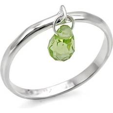 Peridot Rings Alamode Jewelry LOS321-7 Women Silver 925 Sterling Silver Ring - Peridot