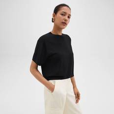 Theory Women T-shirts Theory Women's Wool Boxy Tee Black