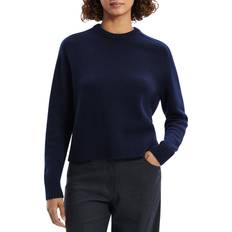 Denim Sweaters Theory Cashmere Cropped Sweater Dark Denim