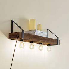 Lindby Vägglampa Vatana 80 cm - Trä USB Väggarmatur