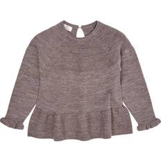 Bluser & Tunikaer på tilbud Copenhagen Colors Merino Knit Blouse - Natural Melange