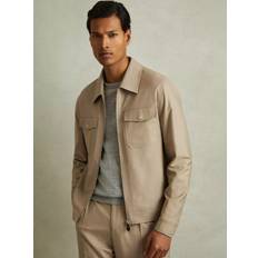 Reiss Outerwear Reiss Pound Moleskin Finish Trucker Jacket - Light Camel