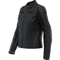 Women Motorcycle Jackets Dainese Razon 2 Lady Leather Jacket - Black Woman