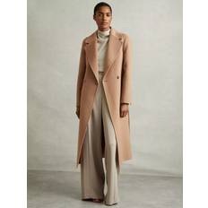 Reiss Coats Reiss Lucia Double Breasted Wool Blend Coat - Light Camel