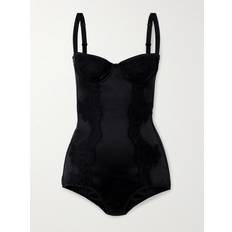 Silke Bodystockings Dolce & Gabbana Top Bomuld Silke Bodystocking Sort