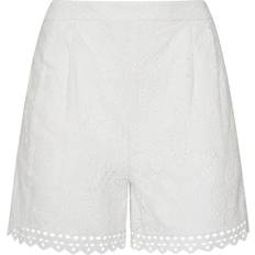 Saloni Paige Scallop Shorts - White