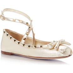 Women - Yellow Ballerinas Valentino Garavani Ballerina Flats - Platinum