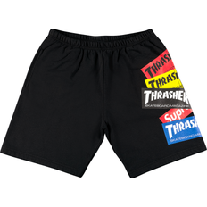 Supreme Hombre Pantalones & Shorts Supreme Supreme x Thrasher Multi Logo Sweatshort - Black