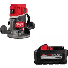 Power Tool Accessories Milwaukee 2838-20 m18 fuel 1/2" router w/ free 48-11-1880 m18 xc8.0 battery Red