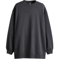 H&M Women Oversized Sweatshirt - Light Gray Mottled