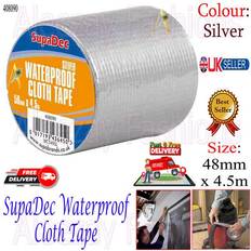 Supadec Decorating Waterproof Cloth Tape 48mm x 4.5m - Silver