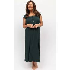 Elastane/Lycra/Spandex Nightgowns Jersey Nightdress - Dark Green