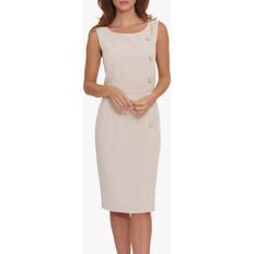 Gina Bacconi Mykia Crepe Midi Dress - Antique Rose