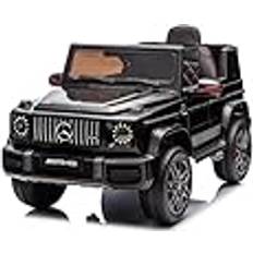 FINOOS Barn elektrisk bil Mercedes G63 24V AMG XL 4X4 barnbil elektrisk med fjärrkontroll elbil för barn barnbil (Svart XL 24V)