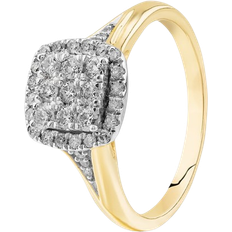 Pure Brilliance Cluster Ring - Gold/Diamonds