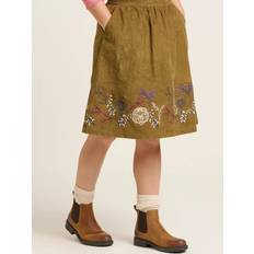 Corduroy Skirts Brakeburn Embroidered Cord Maxi Skirt - Brown