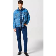Wrangler 13Mwz Dark Stone Mand Medium Denim Jeans - Blue