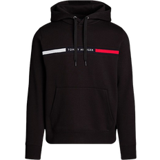 Tommy Hilfiger Chest Logo Drawstring Hoody - Black