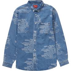 Supreme Shirts Supreme Jacquard Denim Shirt - Washed Blue