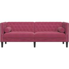 vidaXL 372697 Wine Red Sofa 194cm 3-Sitzer