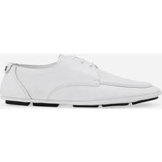 Men - White Derby Dolce & Gabbana Deerskin Derby Shoes Man Lace-ups White