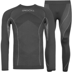 Elastan/Lycra/Spandex Basisschicht-Sets Snocks Thermal Undershirt - Gray