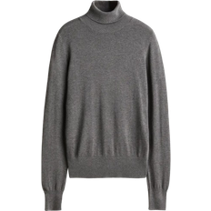 L - Polyamid Pullover H&M Polo Neck Jumper - Grey Marl