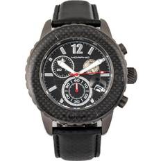 M51 Series Chronograph Leather-Band with Date Grey One Size
