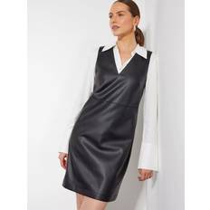 Monsoon Sleeveless Faux Leather Mini Dress - Black