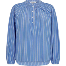 Co'Couture Samra Stripe Blouse - Sky Blue