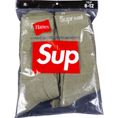 Supreme Underwear Supreme Supreme Hanes Crew Socks 4 Pack - Olive