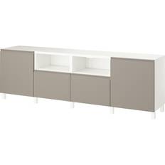 Tv bänk 240cm IKEA Bestå White/Hammersmith/Stubbarp Beige TV-bänk 240x74cm