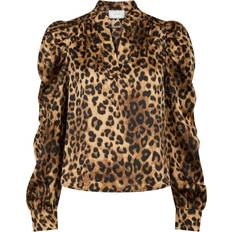 Neo Noir Blouses Neo Noir Rosslyn Leo Blouse - Leopard