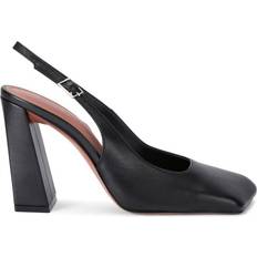 Amina Muaddi Charlotte Slingback Pumps 95 - Black