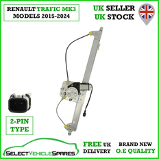 Vivaro B MK2 Right Front Window Regulator & Motor