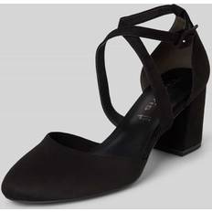 Dam - Veganska Pumps Tamaris Svarta Mockaimitation Klackskor - Black