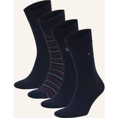 Tommy Hilfiger Strømper Tommy Hilfiger 4er-Pack Socken mit Label-Details - Marine/Navy