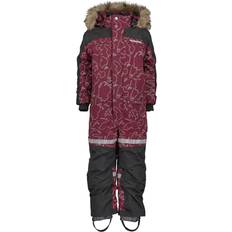 Röda Vinteroveraller Barnkläder Didriksons Bjärven Special Edition Kid's Coverall - Grundsund Reflective Wine (505463-A67)