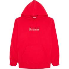 Supreme KAWS Chalk Logo Hooded Sweatshirt - Red