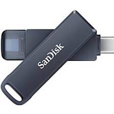 256 GB USB-Sticks SanDisk Phone Drive USB-Flash-Laufwerk 256 GB USB-C Lightning Metallic Sky